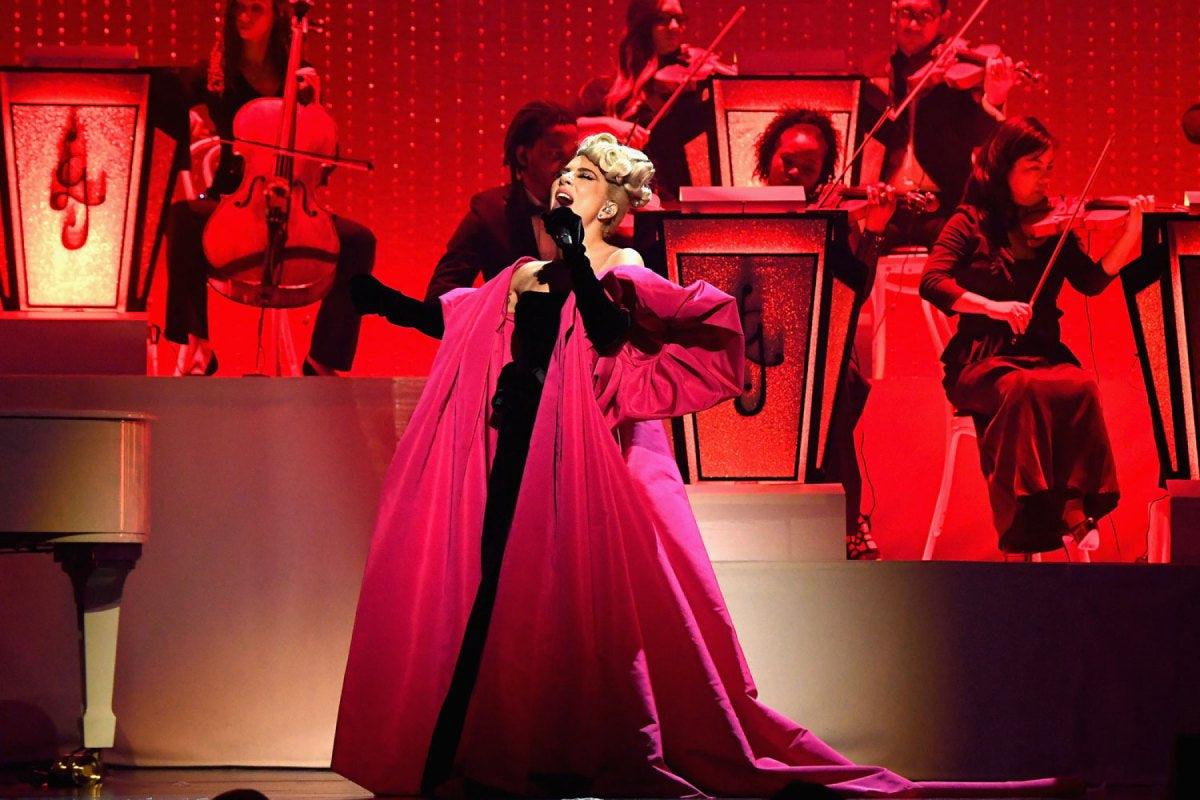 lady gaga red dress performance Lady Gaga - The Royal Variety Performance - Opera House, Winter Gardens,  Blackpool