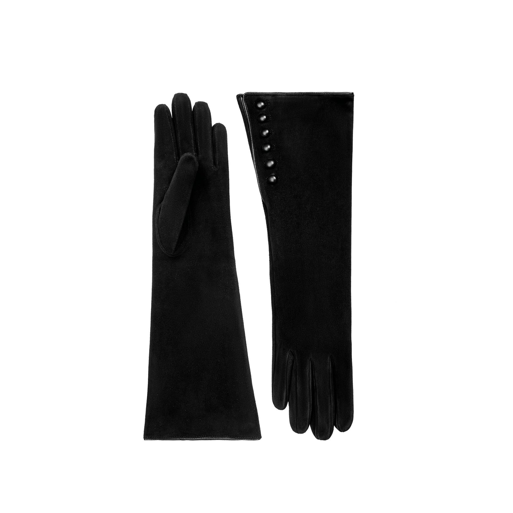 Agnes | Suede Glove-Black-Cornelia James