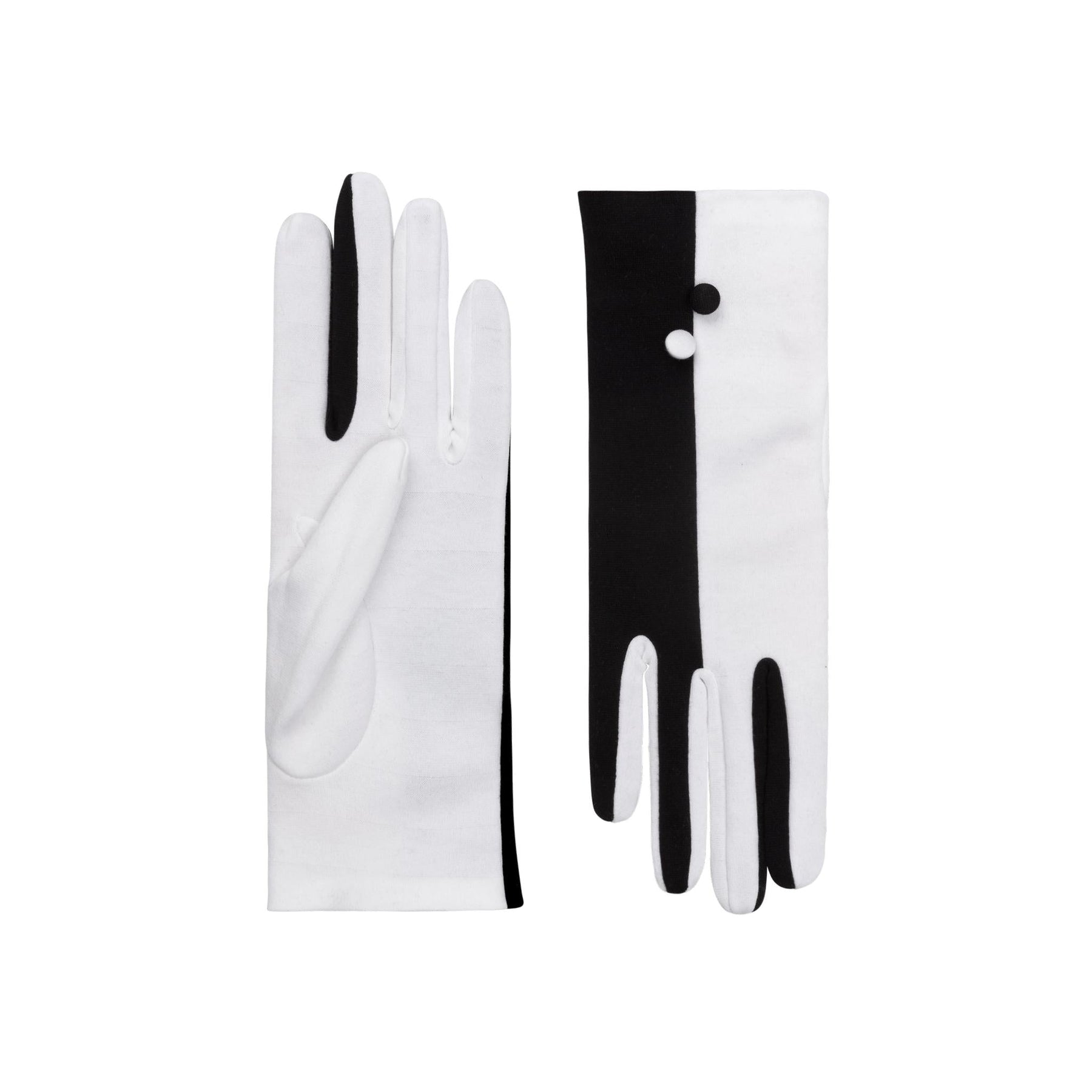 Camilla | Sueded Cotton Day Glove-White / Black-Cornelia James