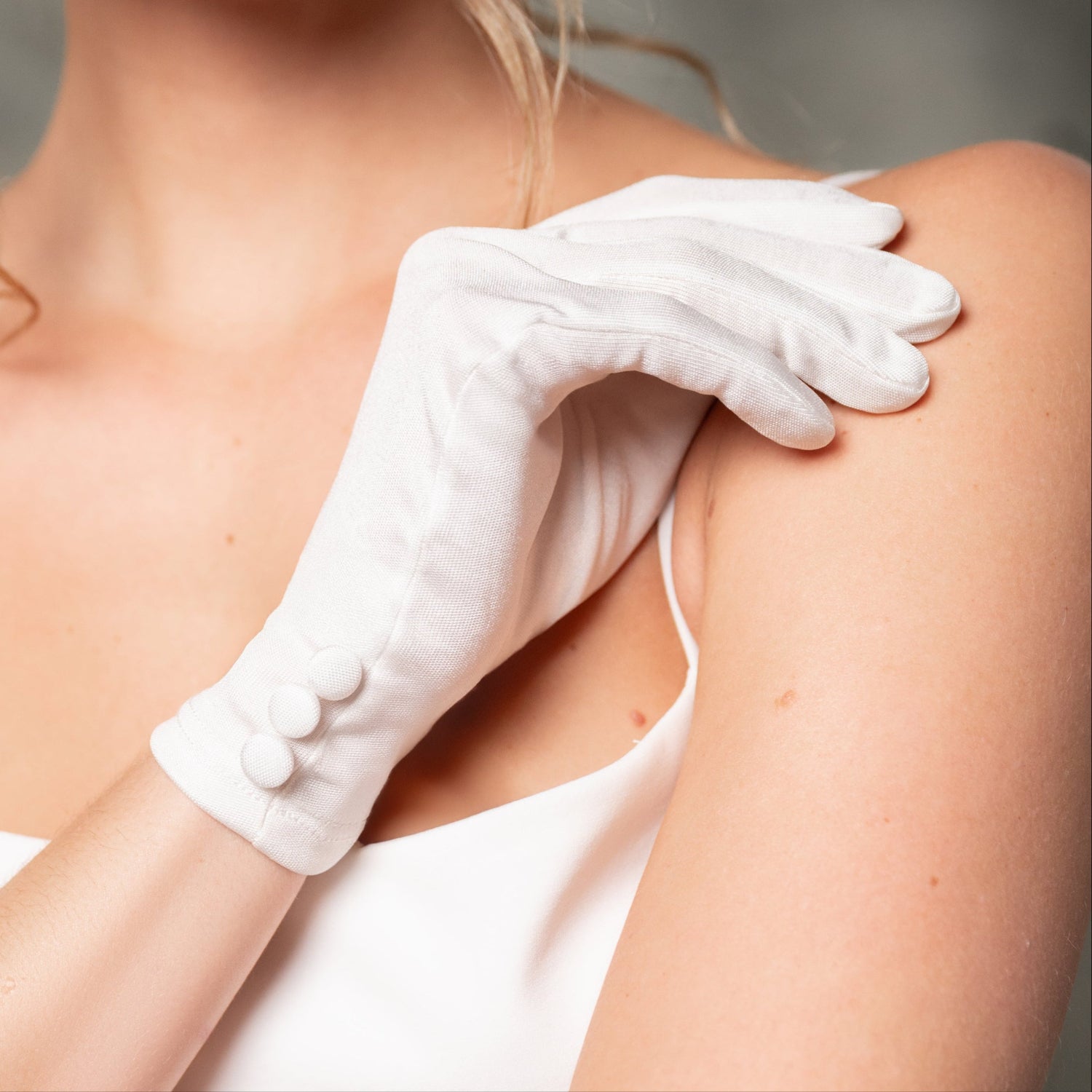 White Silk Gloves