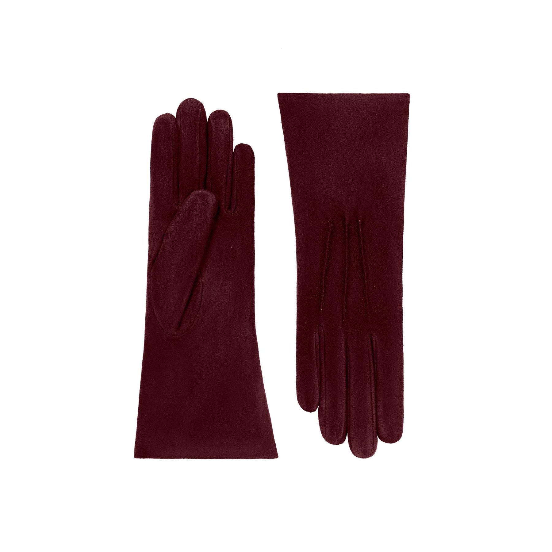 Eloise | Cashmere Lined Suede Glove-Claret-Cornelia James