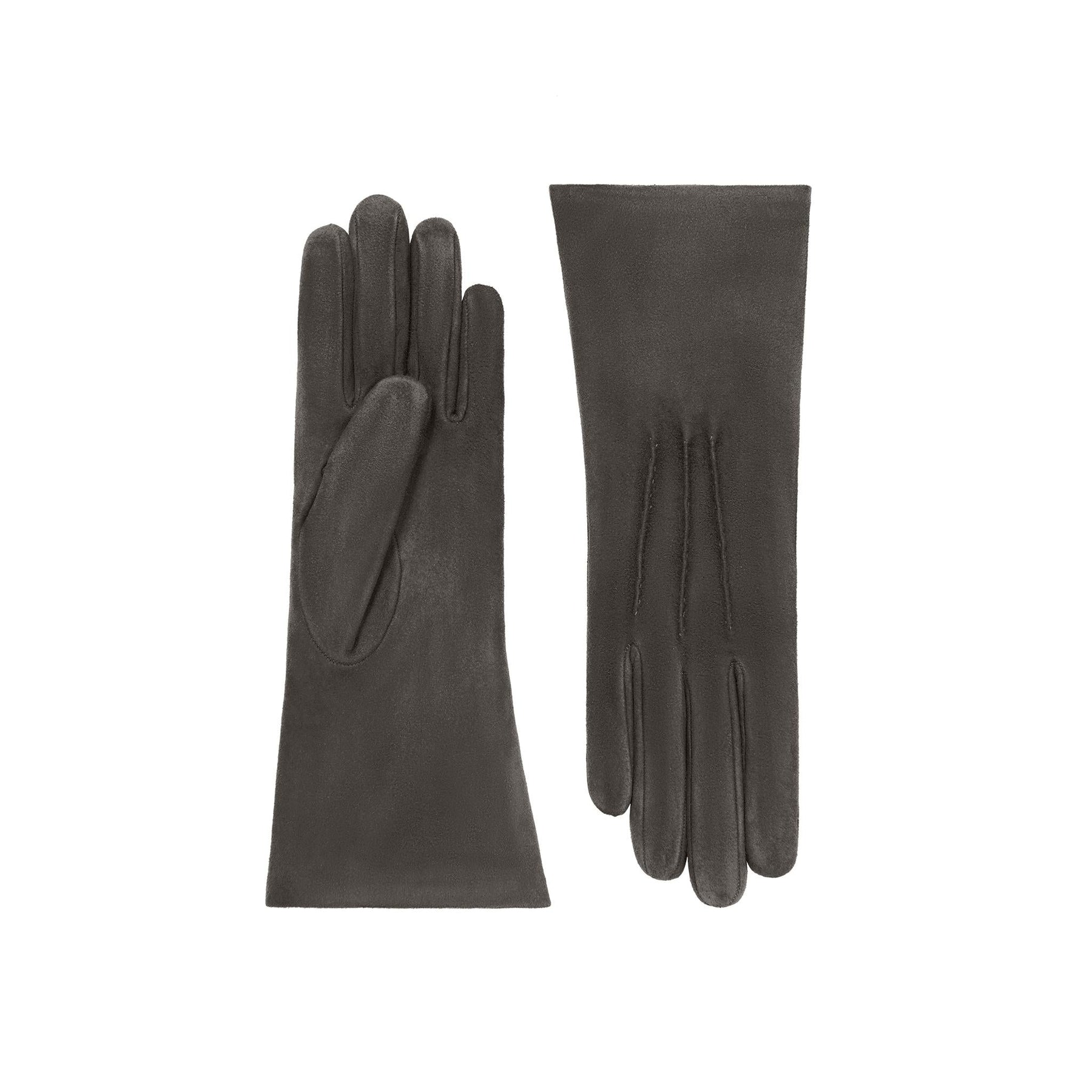 Eloise | Cashmere Lined Suede Glove-Grey-Cornelia James