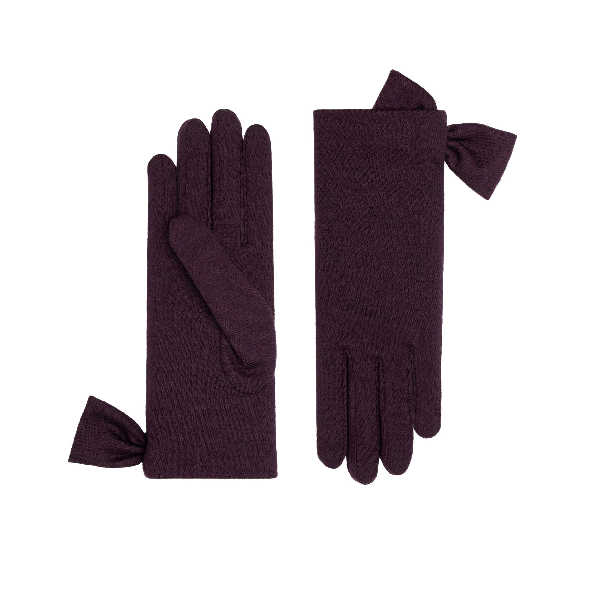 Imogen | Merino Wool Glove-Plum-Cornelia James