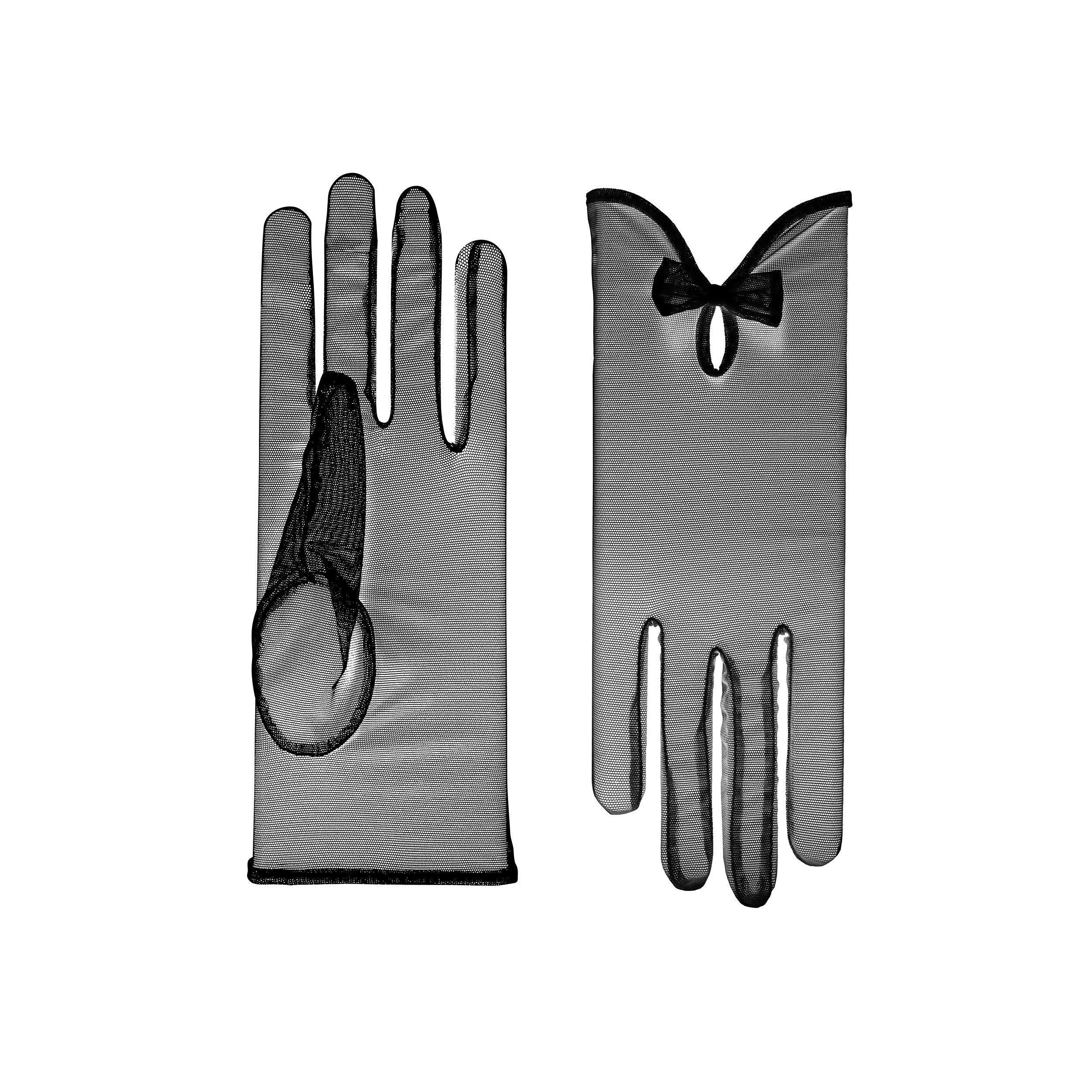 Inde - Gant en tulle avec noeud et trou de serrure