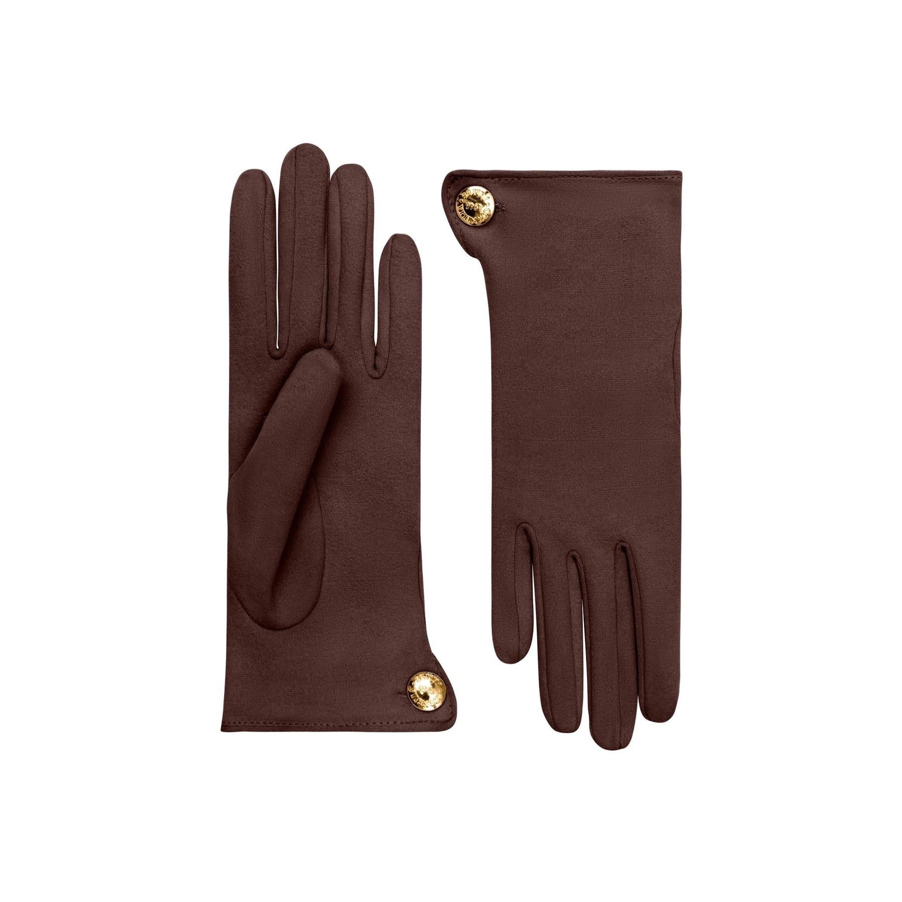 Leonora | Sueded Cotton Day Glove-Chocolate-Cornelia James