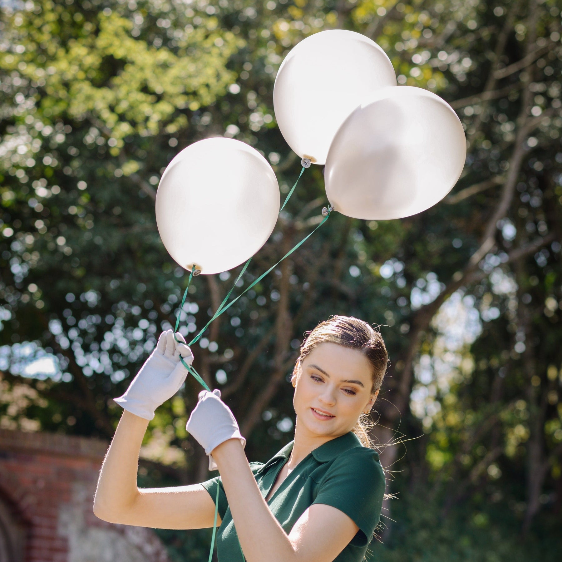 Martha | Sueded Cotton Day Glove with Leather Trim-Cornelia James