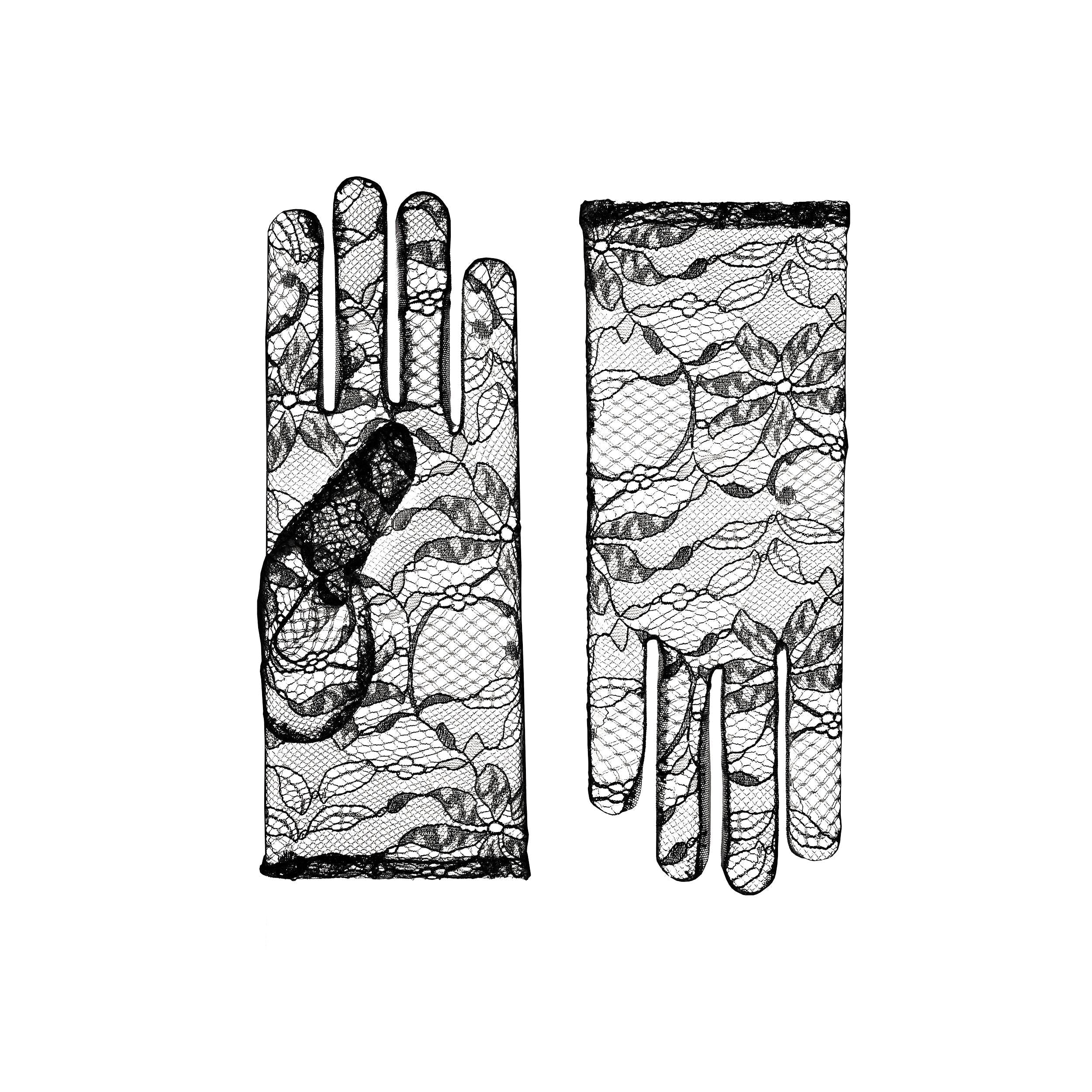 Nancy | Lace Glove-Black-Cornelia James