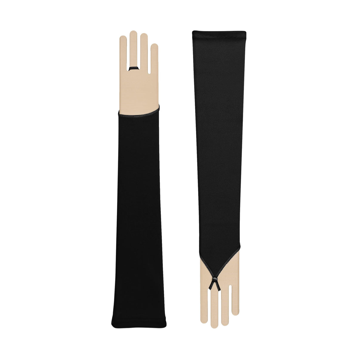 Philomena | Silk Fingerless Glove-Black-Cornelia James