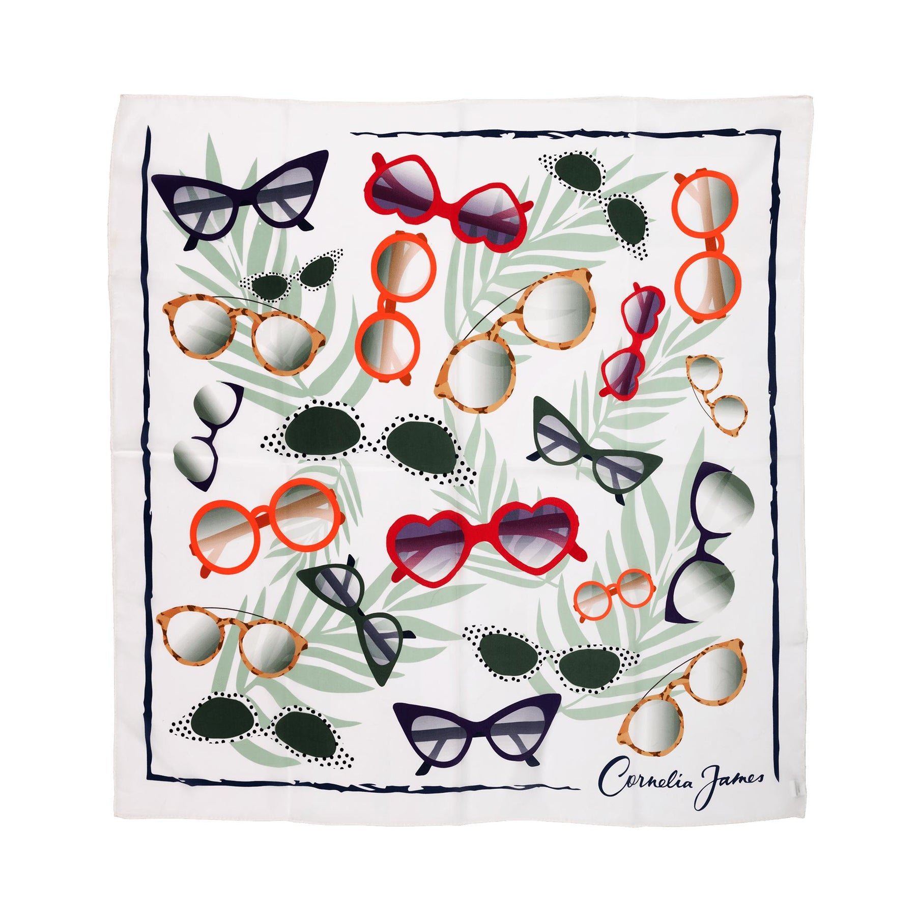 Tabitha | Silk Scarf-White-Cornelia James