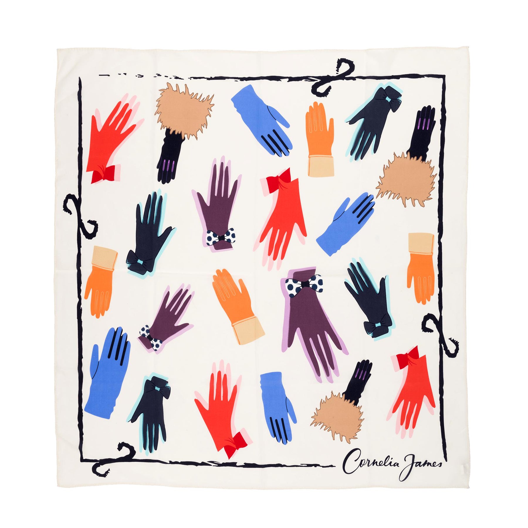 Hebe | Silk Scarf-Cream-Cornelia James