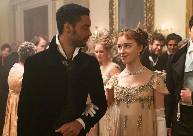 Phoebe Dynevor with our Desdemona glove | Bridgerton