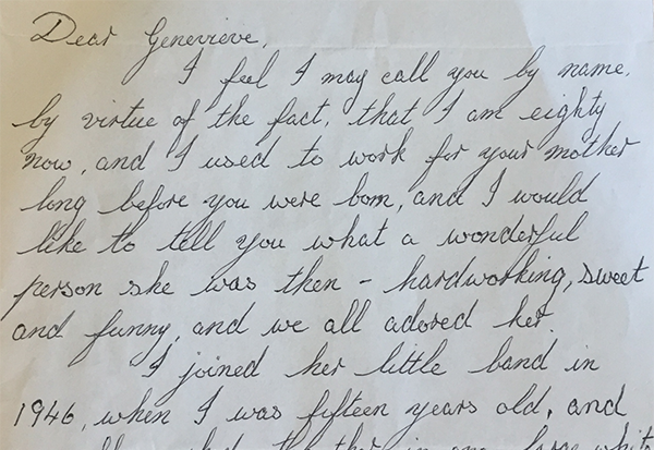 A letter to Genevieve...-Cornelia James
