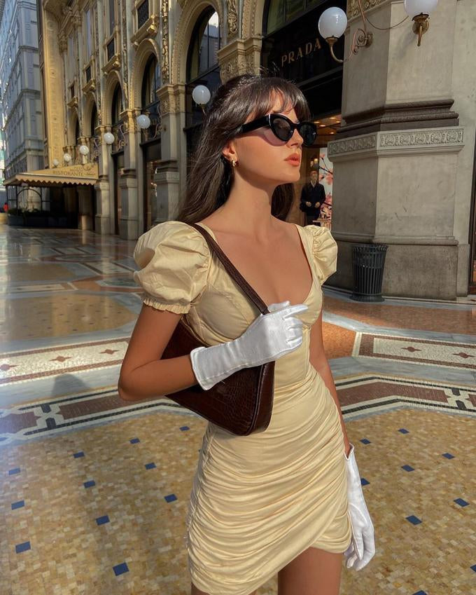 Paola Cossentino | Regina Sueded Cotton glove-Cornelia James