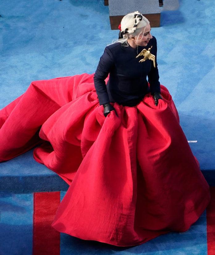 Lady Gaga performing Star Spangled Banner-Cornelia James