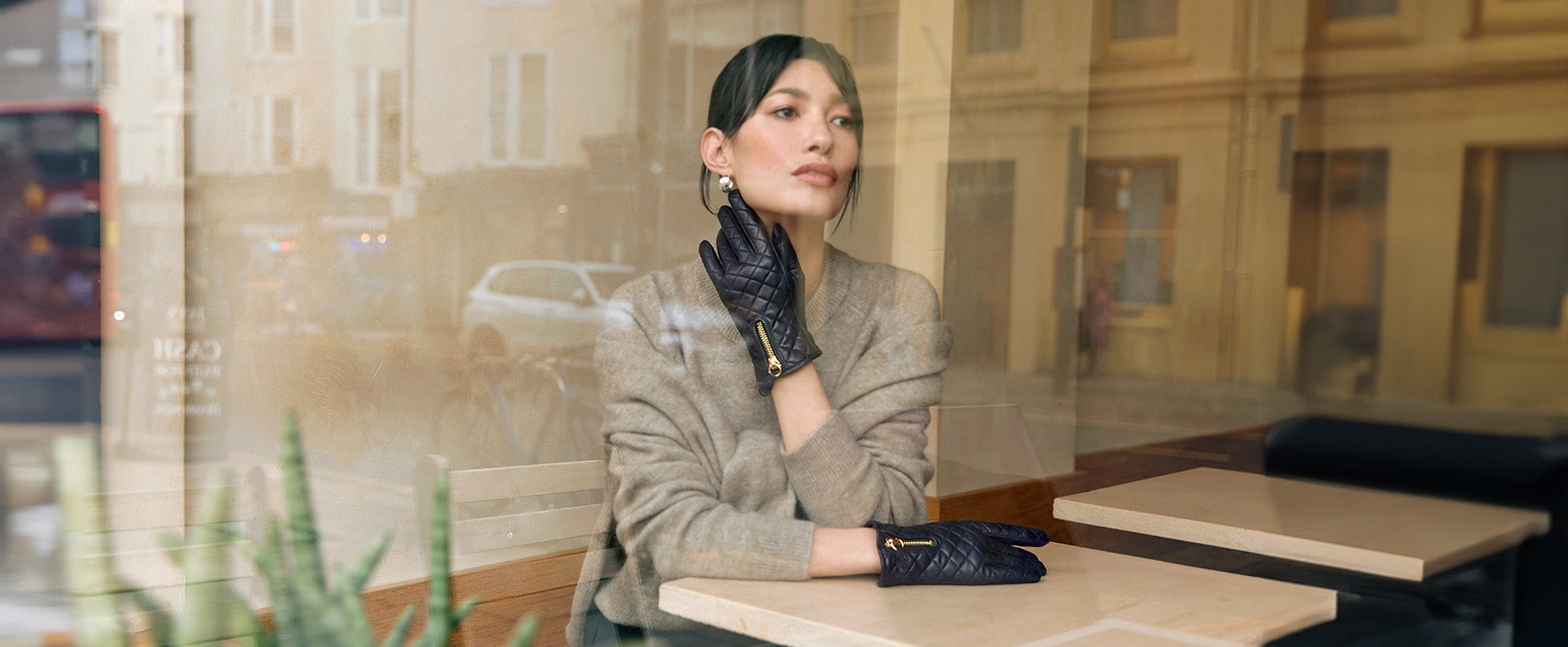 Cashmere Lined Leather Gloves