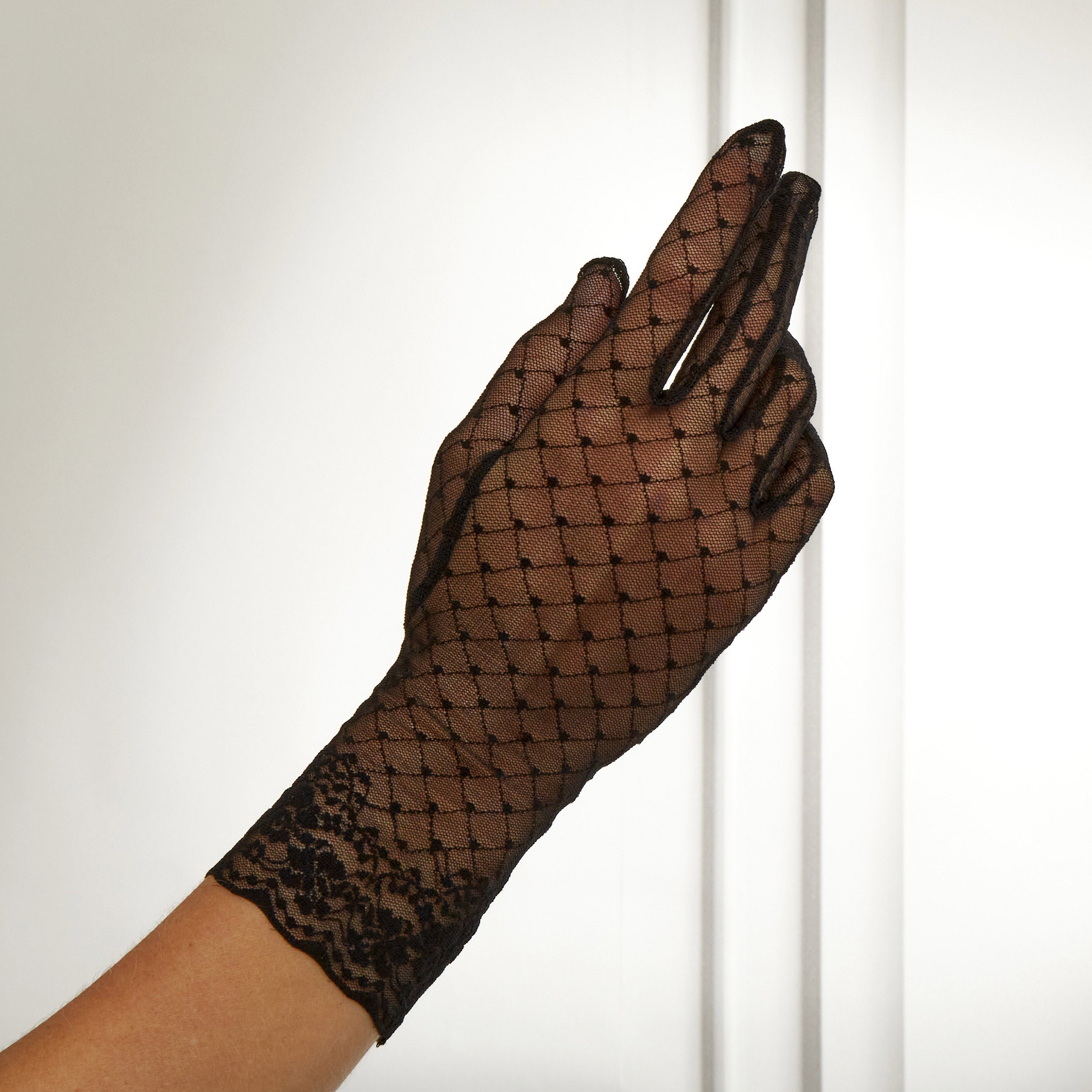 Short Lace and Tulle Gloves