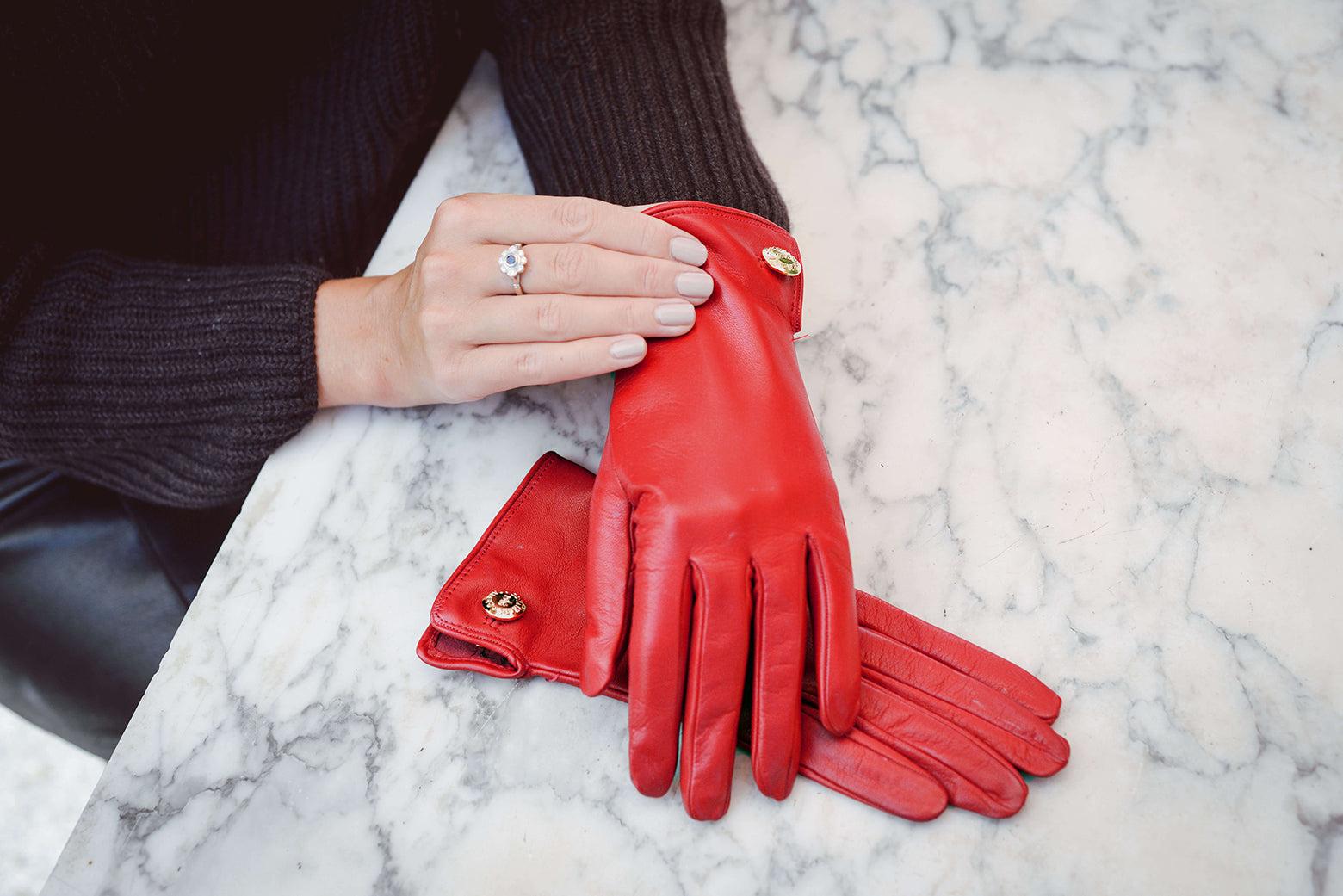 Red Leather Gloves