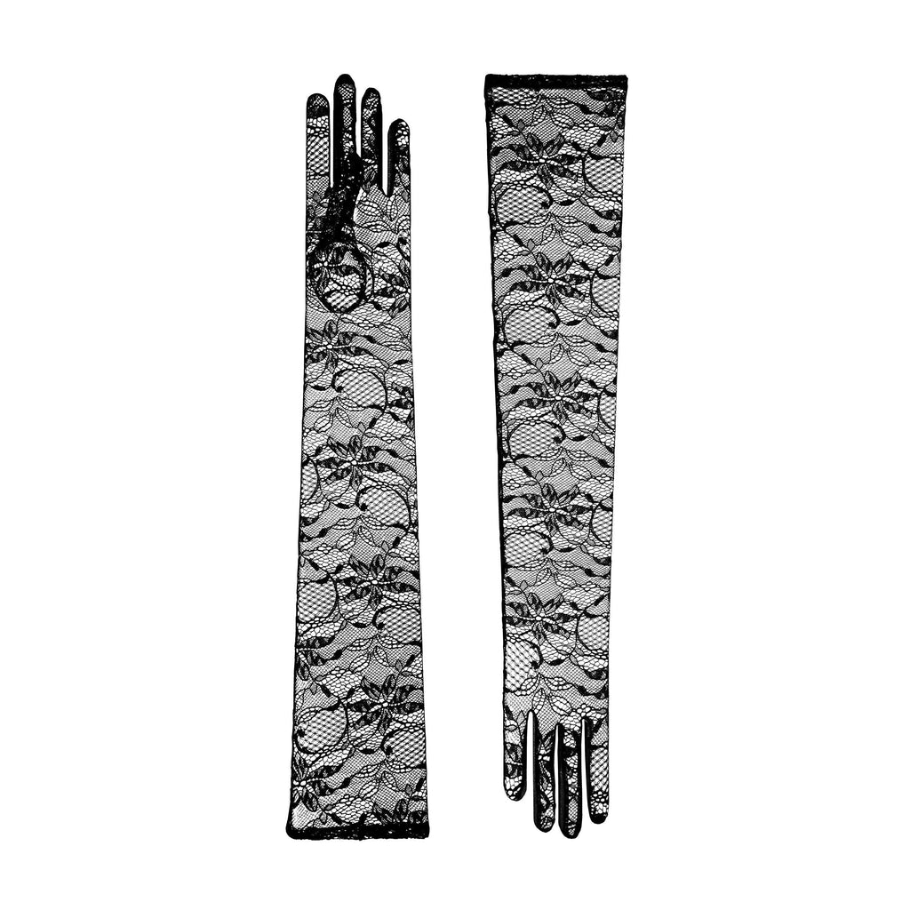 Anastacia | Lace Opera Glove-Black-Cornelia James