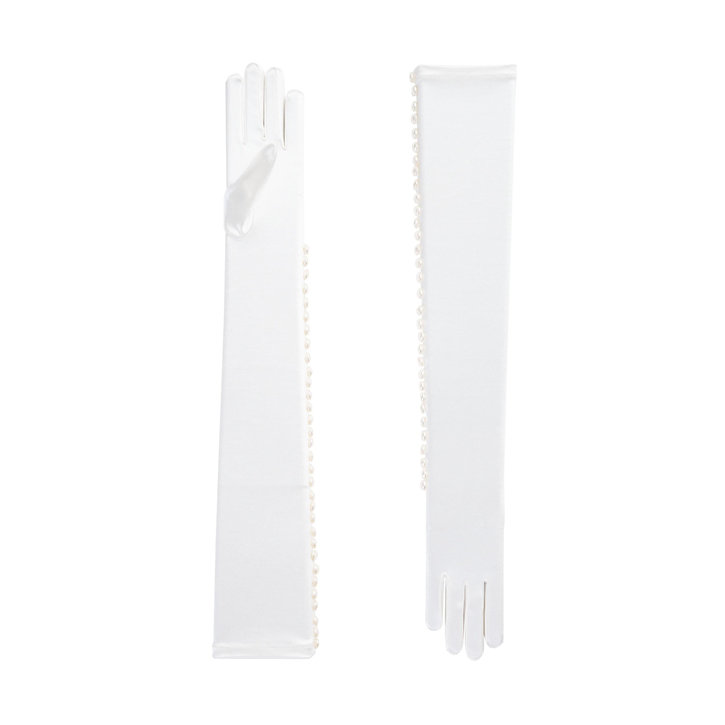 Anthea | Bridal Satin Opera Glove