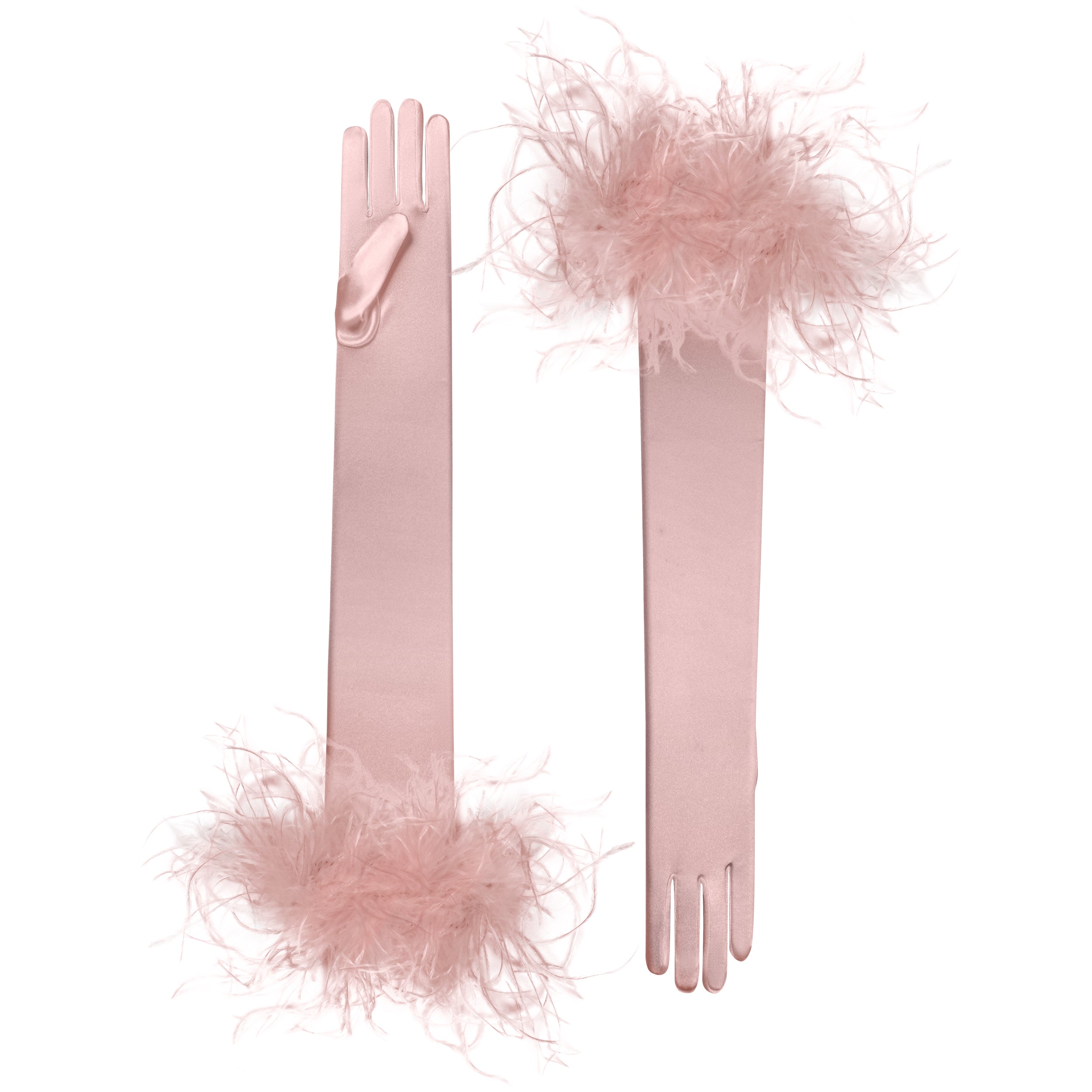 Smokey Rose Satin Opera Gloves - Ariadne