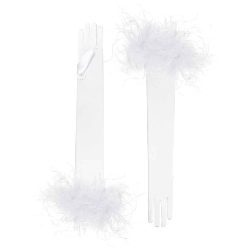 White Satin Opera Gloves - Ariadne