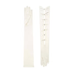 Ivory Satin Opera Gloves - Calypso
