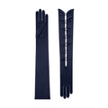 Midnight Blue Satin Opera Gloves - Calypso