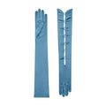 Azure Satin Opera Gloves - Calypso