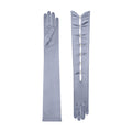 Silver Mist Satin Opera Gloves - Calypso