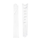 White Satin Opera Gloves - Calypso