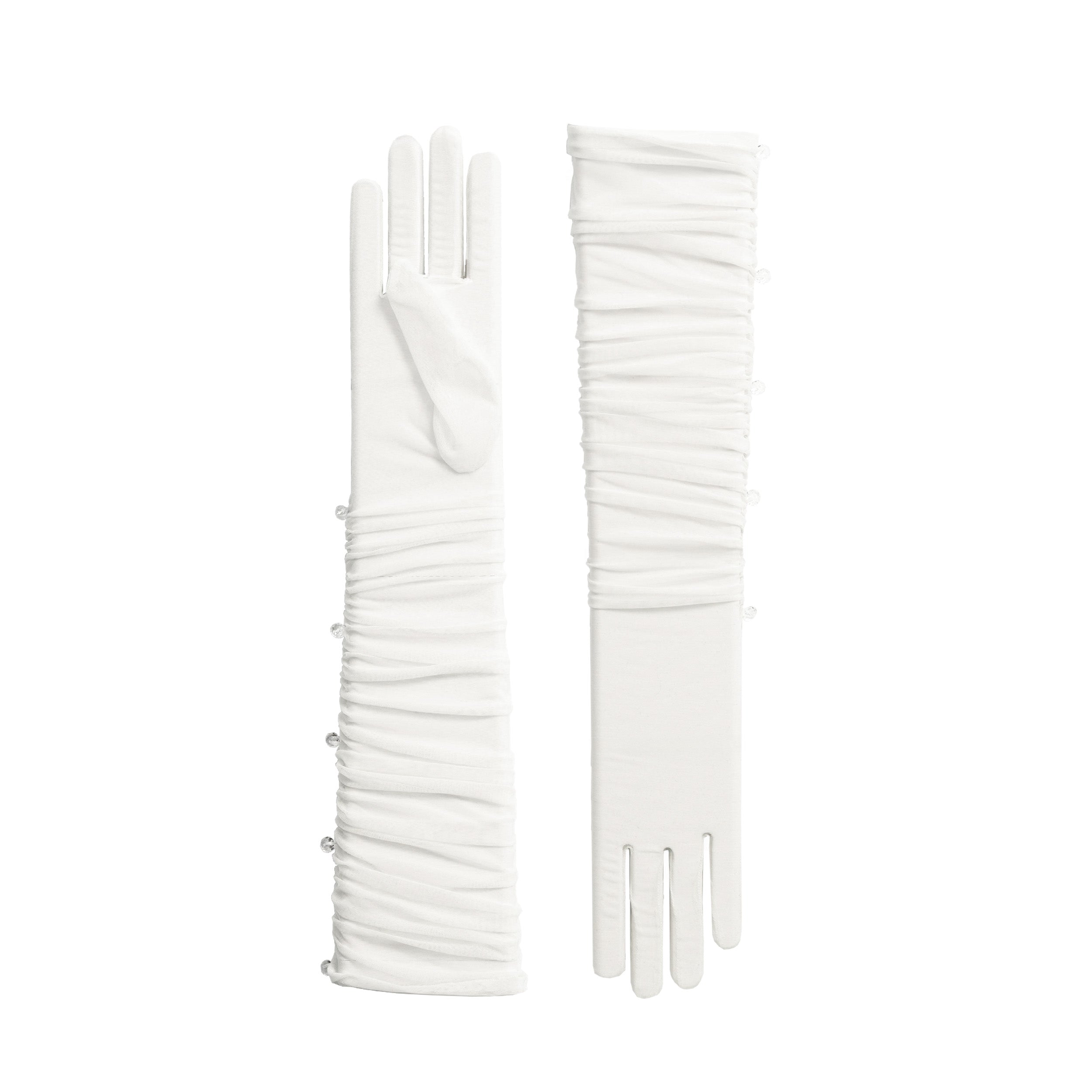 Carisa | Bridal Tulle Opera Glove