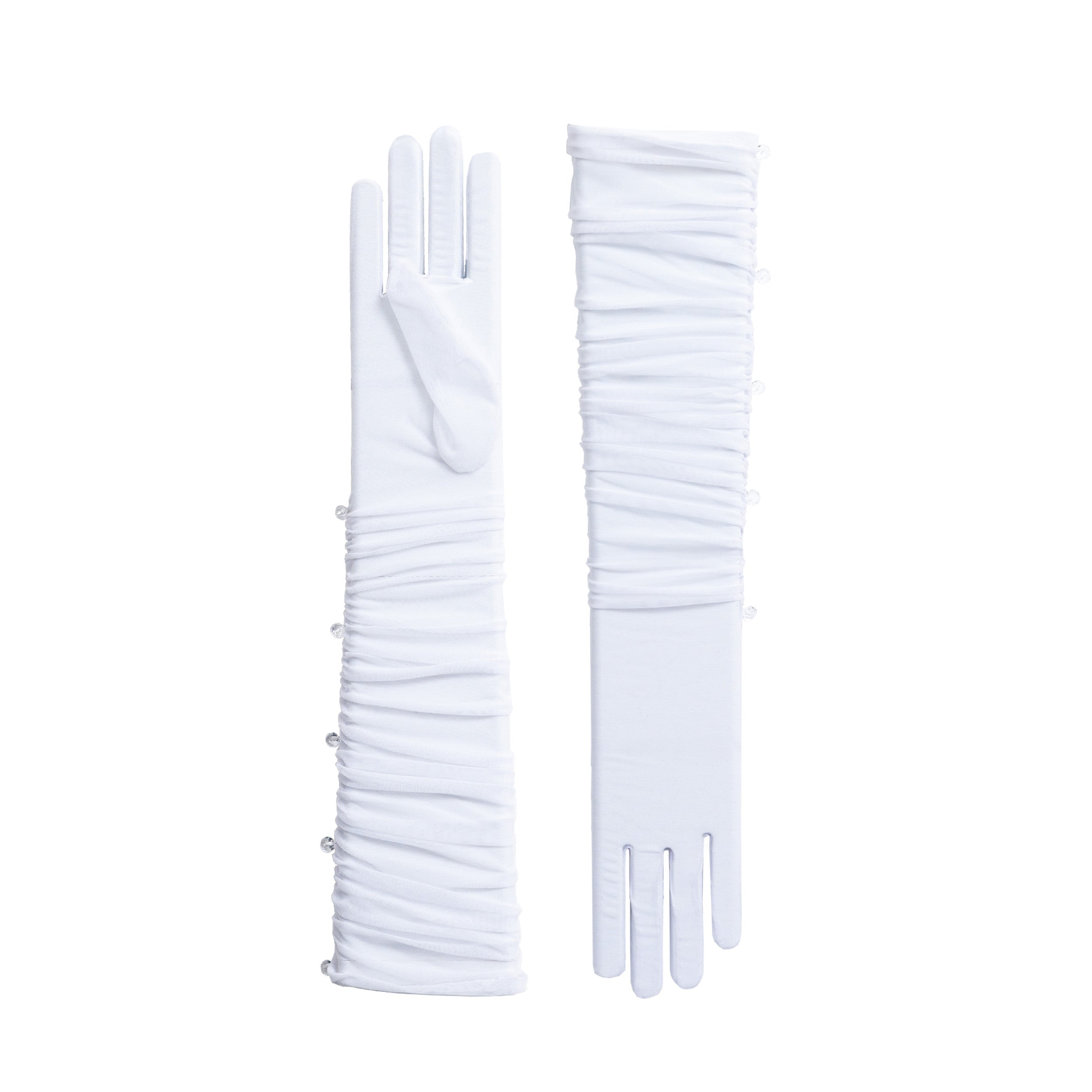 Carisa | Bridal Tulle Opera Glove