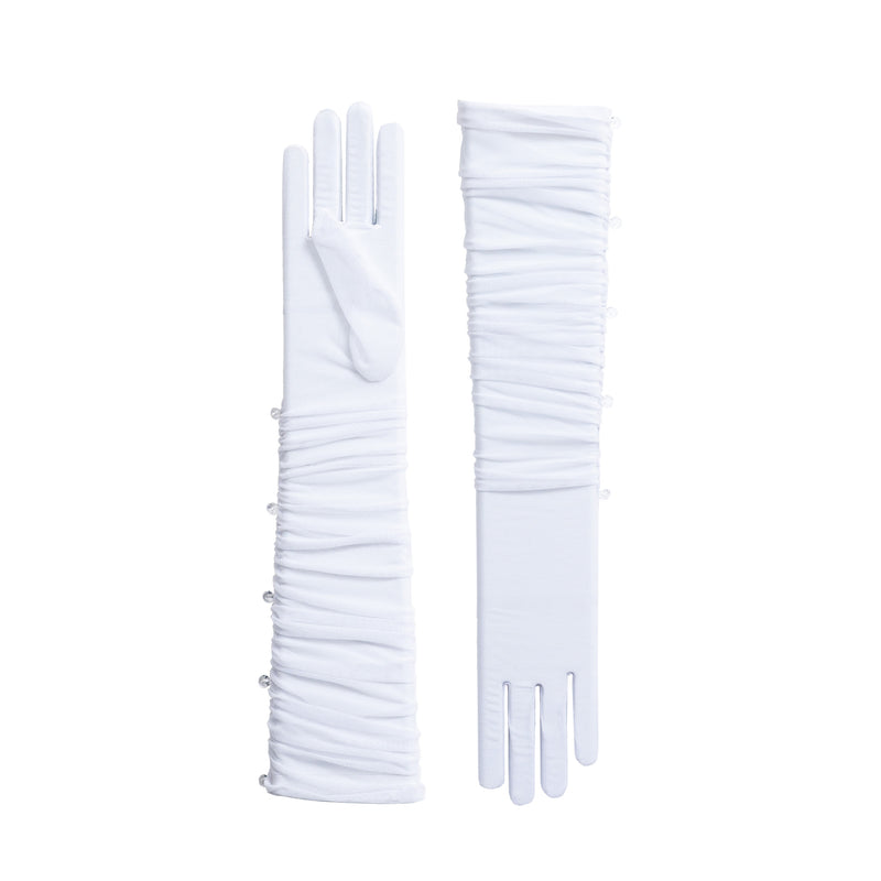 Carisa | Bridal Tulle Opera Glove