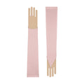 Smokey Rose Satin Fingerless Opera Gloves - Cecilia