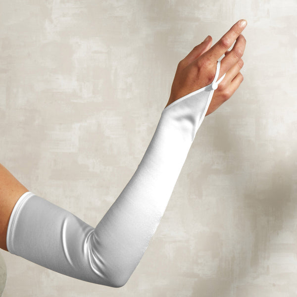 サテンフィンガーレスオペラグローブ - Cecillia – Cornelia James