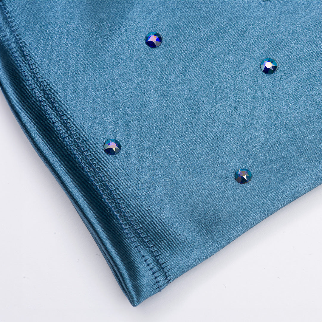 Chrysanthi | Gant d'opéra en satin avec cristaux