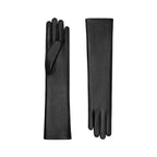 Clémence | Leather Glove with 2 Points-Black-Cornelia James
