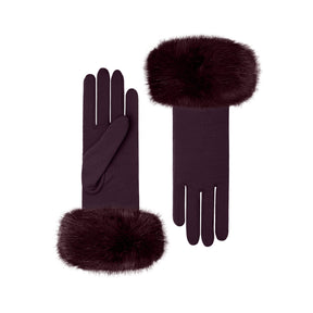 Clementine | Merino Wool Glove with Faux Fur Trim