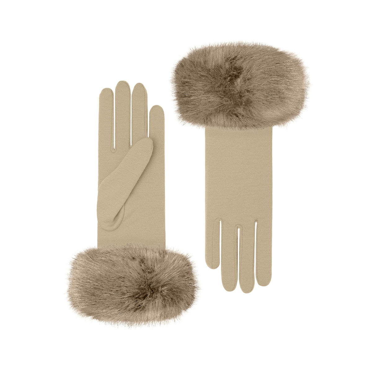 Clementine | Merino Wool Glove with Faux Fur Trim
