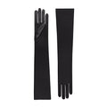 Black Satin Opera Gloves - Cora