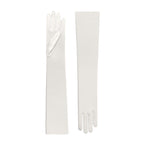 Ivory Satin Opera Gloves - Cora