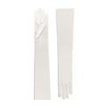 Ivory Satin Opera Gloves - Cora