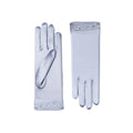 Silver Mist Satin Wrist Length Gloves - Cynthia