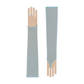 Electra | Tulle Fingerless Opera Glove - Aqua