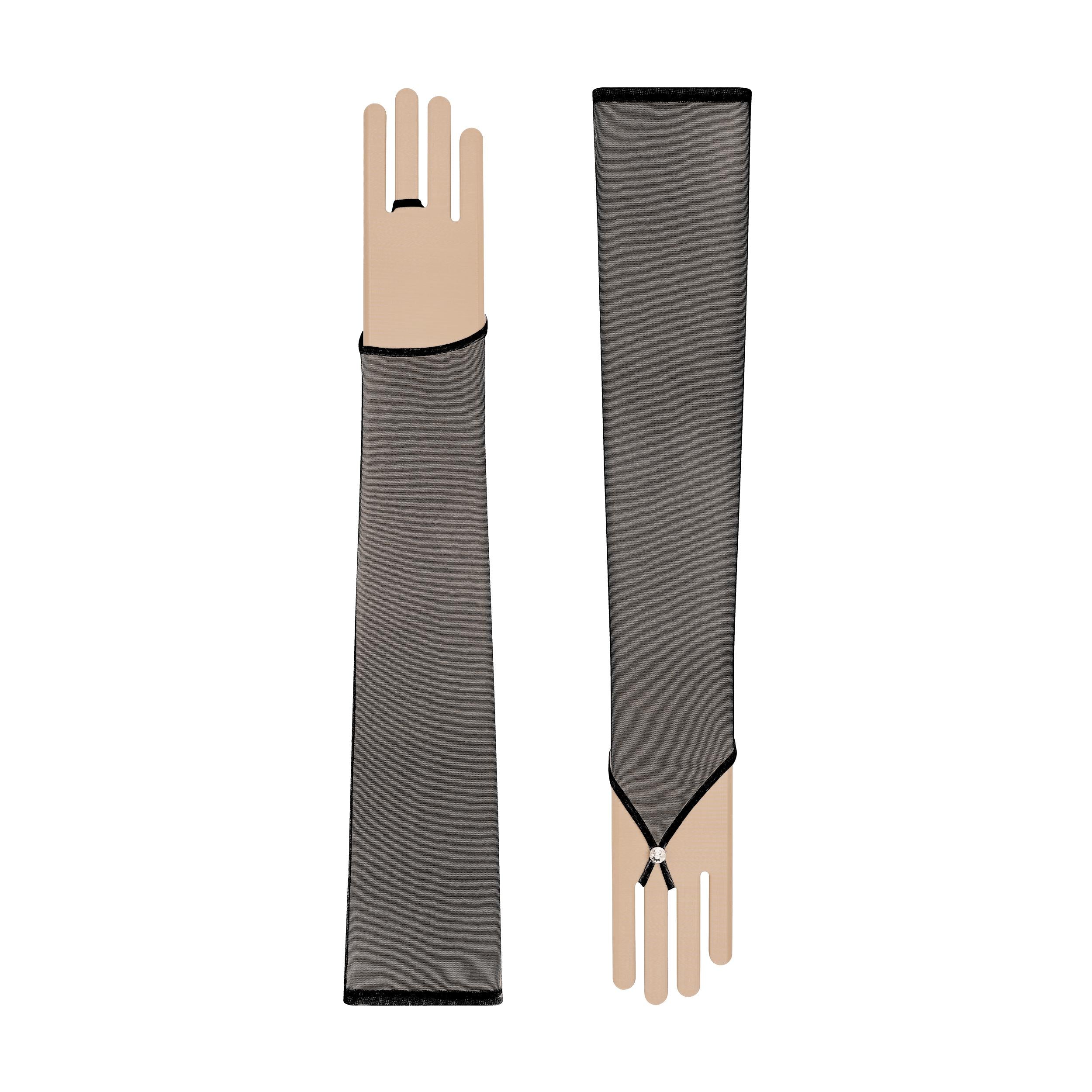 Electra | Tulle Fingerless Glove-Swarovski Buttons-Cornelia James