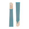 Electra | Tulle Fingerless Opera Glove - Teal