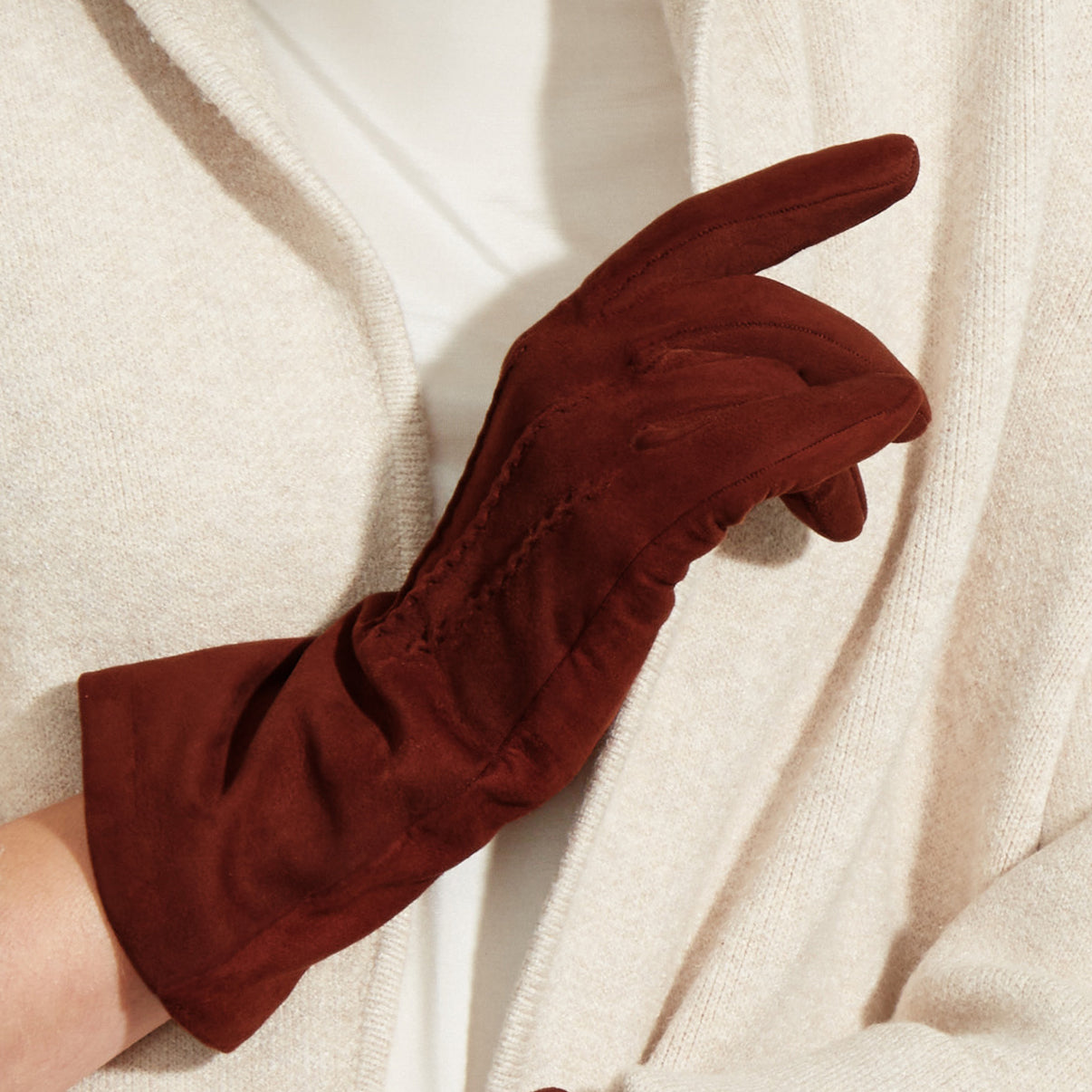 Suede Gloves with Cashmere Lining - Eloise – Cornelia James