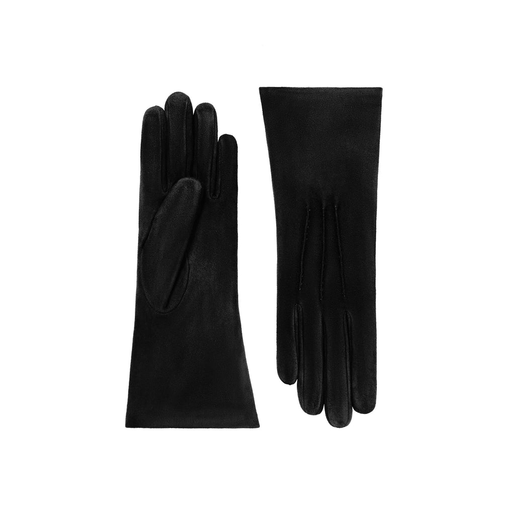 Eloise | Cashmere Lined Suede Glove-Black-Cornelia James