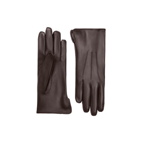 Emilie | Classic Leather Glove-Chocolate-Cornelia James