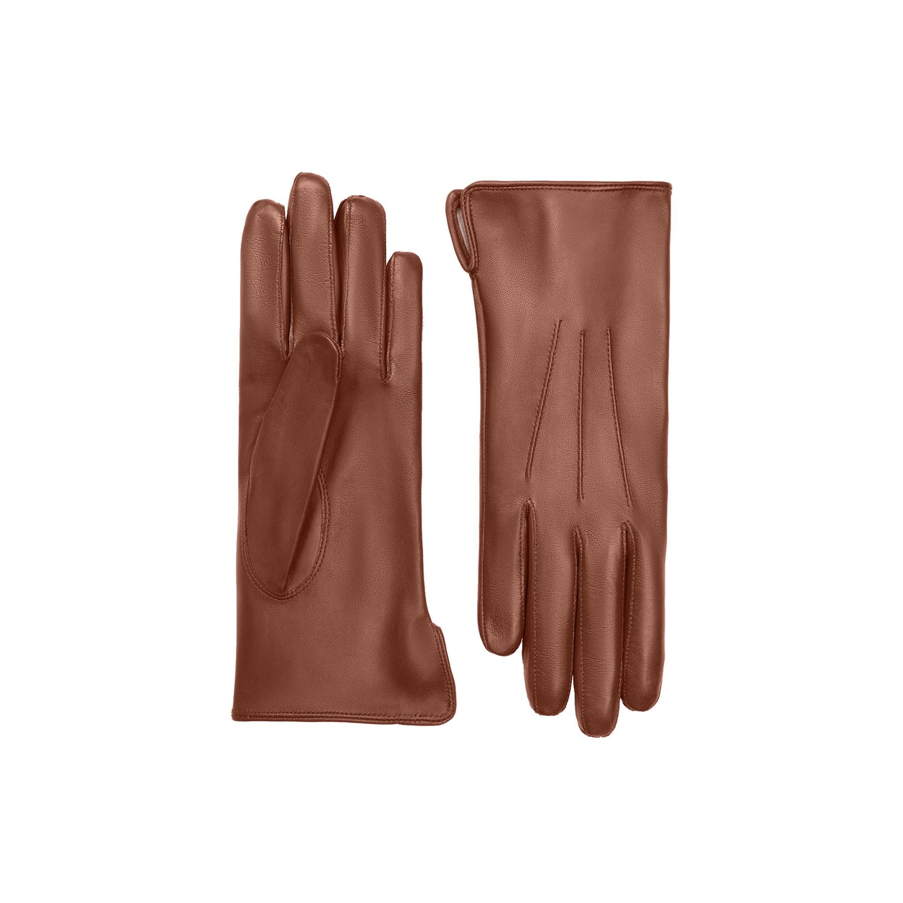 Emilie | Classic Leather Glove-Cognac-Cornelia James